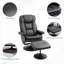Fauteuil de bureau ergonomique massant avec repose-pieds, fauteuil de bureau inclinable en cuir PU, capacité de 130 kg, noir profond