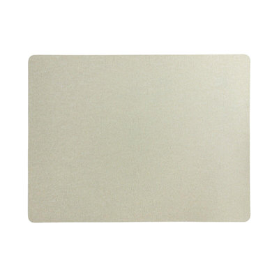 Frieling Novo Cuero Rectangular Placemat, Ecru, 16.5" X 12.5", Setof 6 In Beige