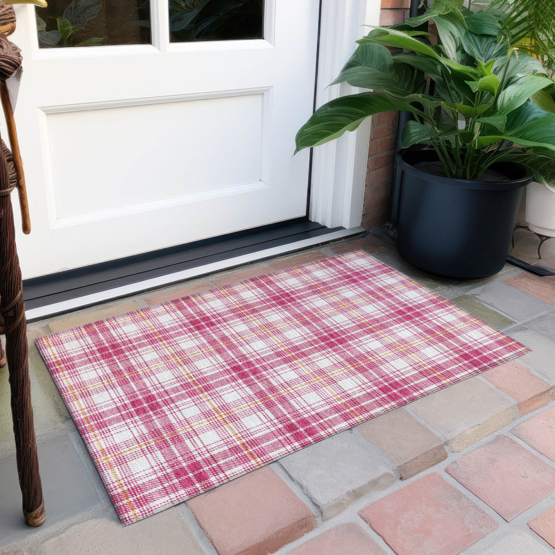  Tapis beige intérieur / extérieur lavable à la machine Chayden ACN993, Rectangle 1 pi 8 po x 2 pi 6 po
