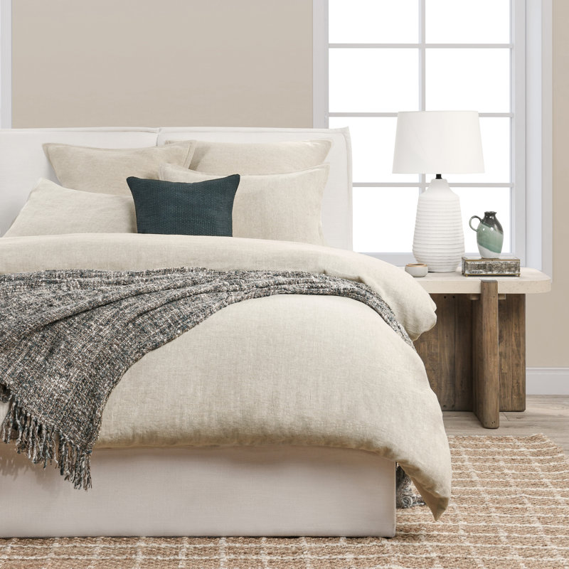 Talia Duvet Cover, King Duvet Cover, Natural