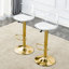 Tabourets de bar modernes à hauteur de comptoir Swiviel avec base en métal doré (ensemble de 2)-1342398295