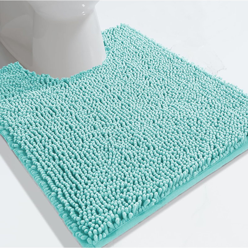 Tapis de salle de bain bleu clair