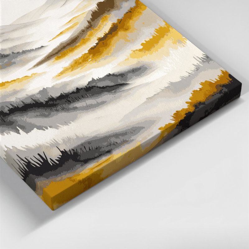 «Watercolor Landscape 67», art mural sur toile beige, H 11 po x l 14 po