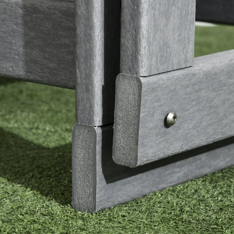 Chaise berçante grise pour l'extérieur, 2 bancs de patio et cadre pour banc de jardin