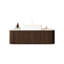 Meuble-lavabo 48 po, lavabo en céramique blanche, armoire rayée 3D noyer foncé, 2 tiroirs, rangement spacieux, comptoir, système de fermeture en douceur, pré-assemblé-130675360-130675362