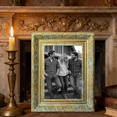 Cadre photo noir 3 pièces 5 "x 7" de style Heritage avec forme rectangulaire classique
