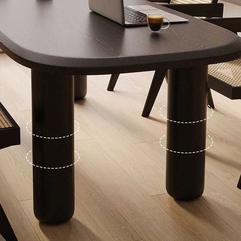 Table de salle à manger en bois massif, H 29,52 po x L 70,86 po x l 31,49 po