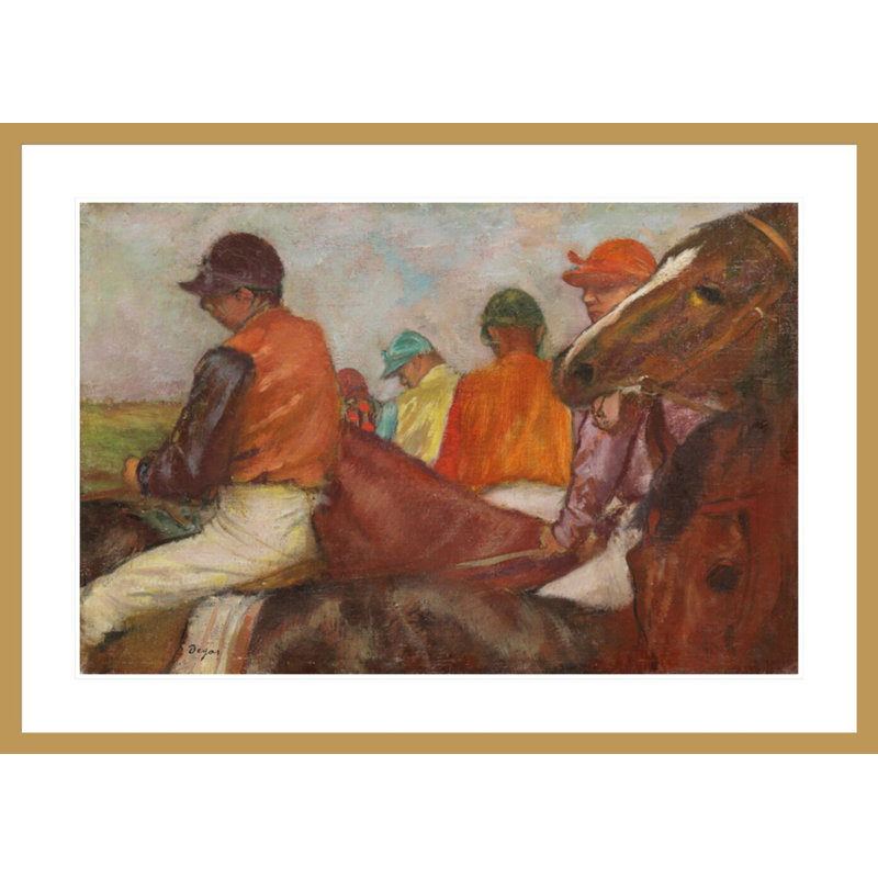 «The Jockeys» par Edgar Degas, impression giclée encadrée, H 29,82 po x l 41,5 po