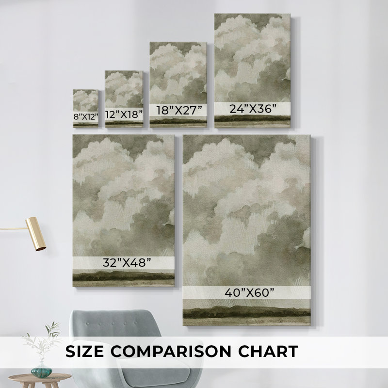 Toile tendue avec toile Big Big Sky I-Premium - prête à être accrochée, H 48 po x l 64 po