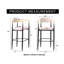 Tabouret de bar moderne rembourré avec accoudoirs dorés - hauteur de siège de 23 po, conception ergonomique pour îlot de cuisine ou comptoir de salle à manger, ensemble de 2 - Tissu beige et structure en métal