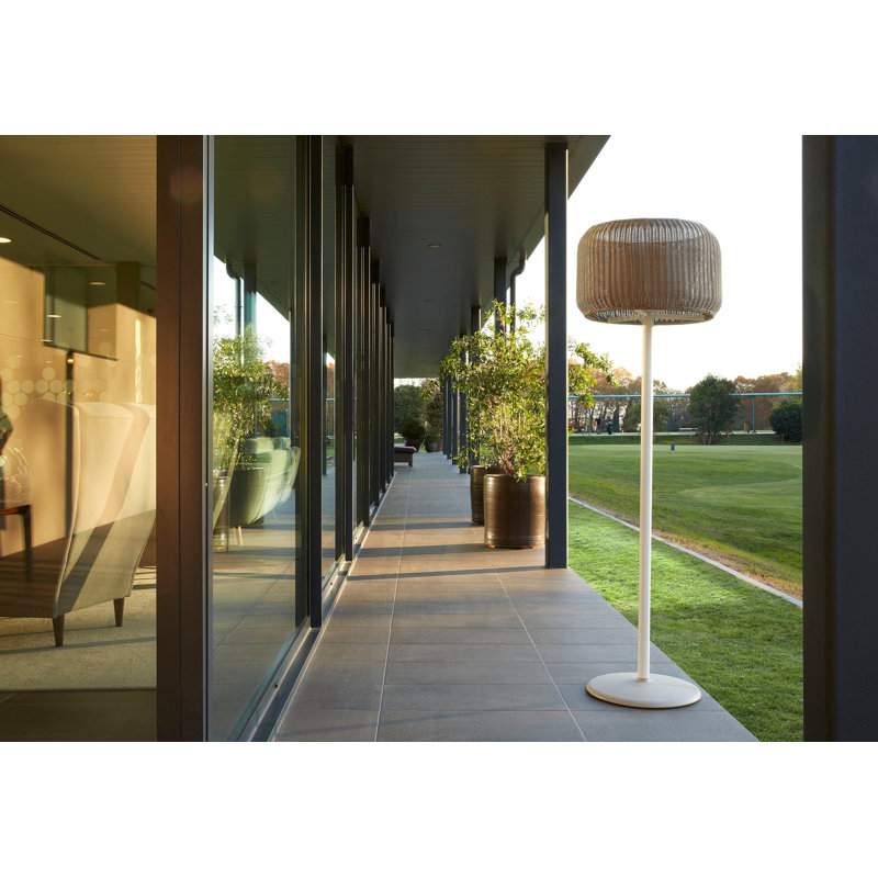 Lampe sur pied 64,96 po Fora, Blanc naturel, Beige clair