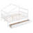 Full Size Wooden House Bed With Two Drawers, White-1547952139
