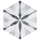 Classico Bardiglio Hex 7" x 8" Porcelain Patterned Wall & Floor Tile