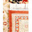 Tapis traditionnel en laine noué à la main orange 4 pi 7 po x 7 pi 7 po Hayner