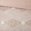 Ensemble d'édredon en jacquard de coton rosé-126520839