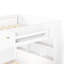 Full Over Full Bunk Bed with LED Lights, Bookcase Headboard & Storage Drawers, Space-Saving Bunk Bed Frame with Built-in Shelves & Guardrail for Bedroom Apartment, White-479990365