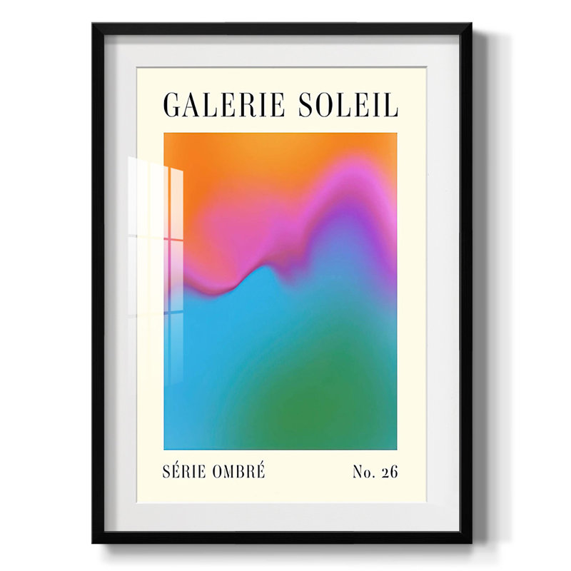 Gallerie Gradient II - impression encadrée, H 25,5 po x l 17,5 po, Noir