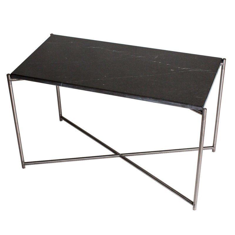 Bedell End Table, White/Metal