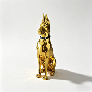 Modern Minimalist Electroplated Dog Figurines