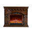 Foyer électrique en bois massif Nut-Brown-1912997843