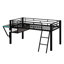 Lit mezzanine avec bureau Gaming, DEL