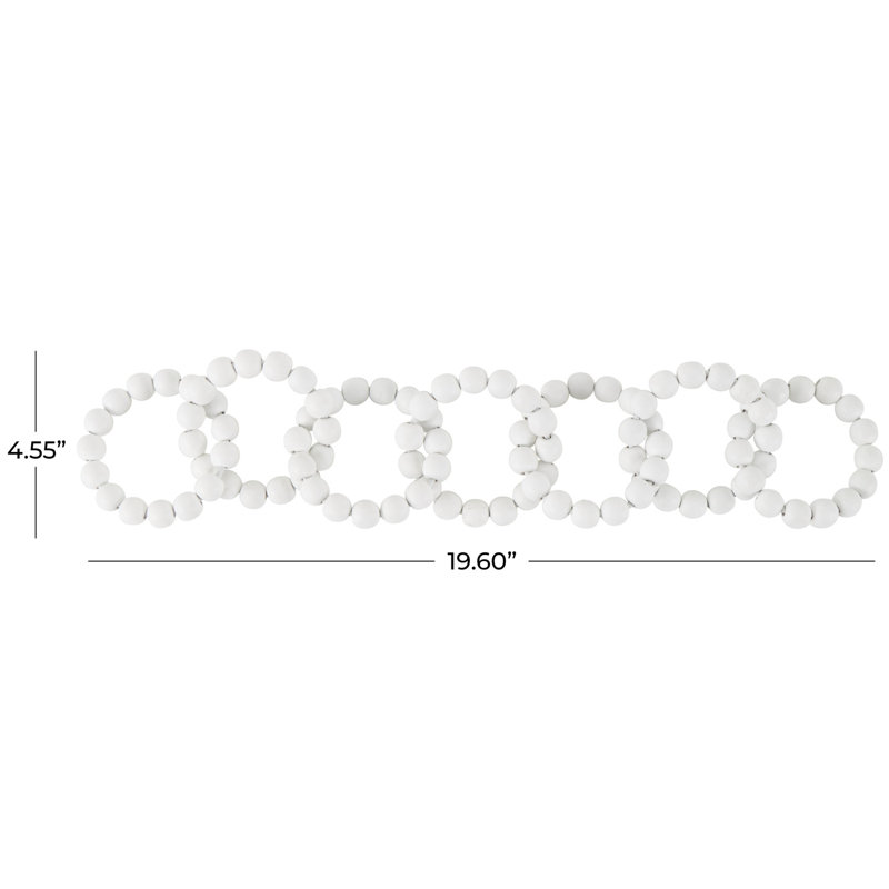 Sculpture Calistro, H 1,95 po x l 19,6 po x P 4,55 po, Blanc