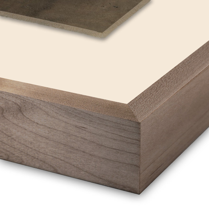 Liminal Space. No. 5 Framed Painting Canvas, Rustic Walnut