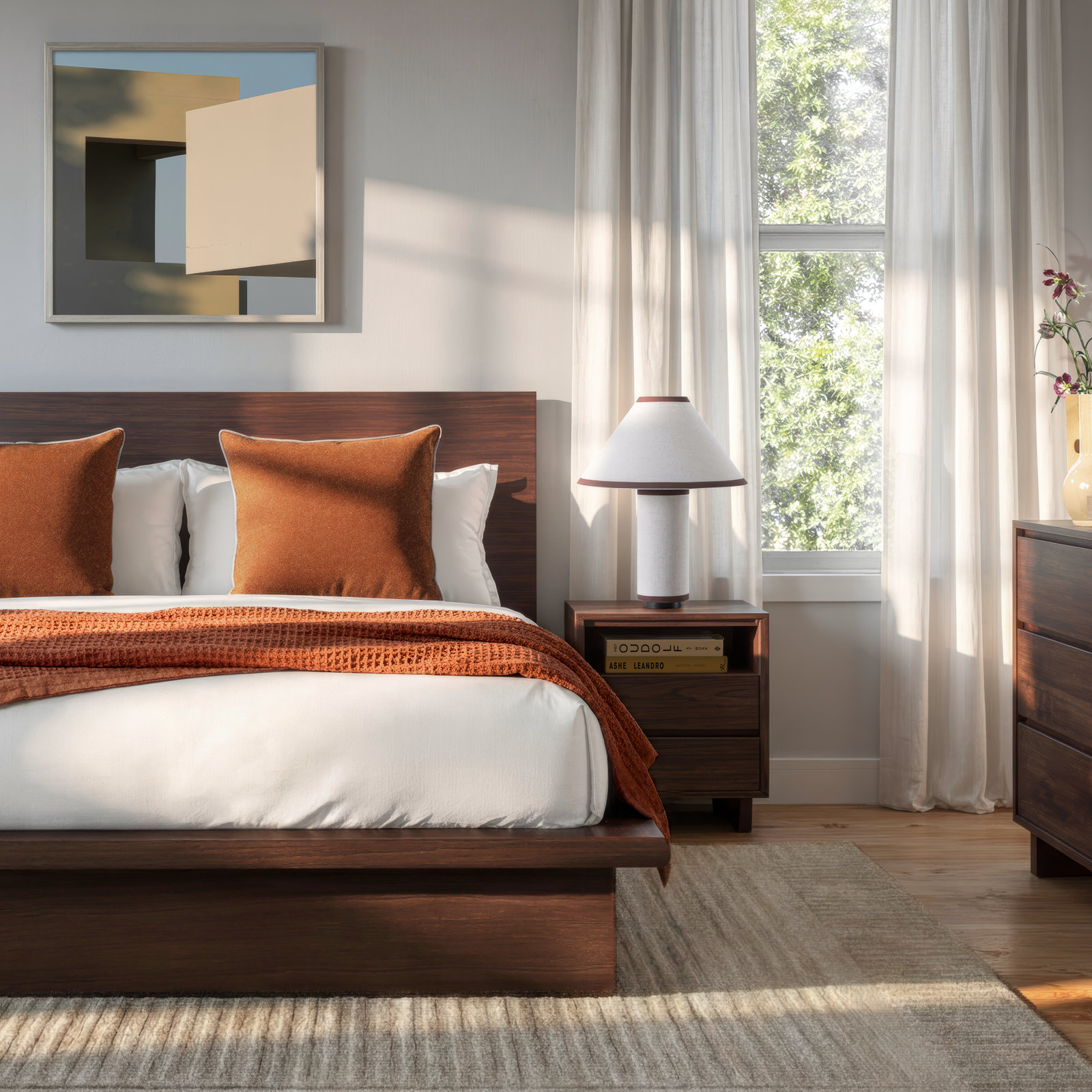 Soleil Nightstand, Brown