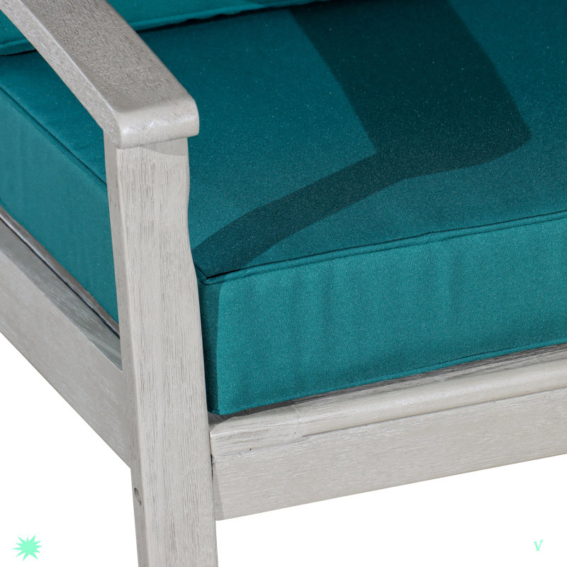 Méridienne d'extérieur en bois Durane, Gris, Vert