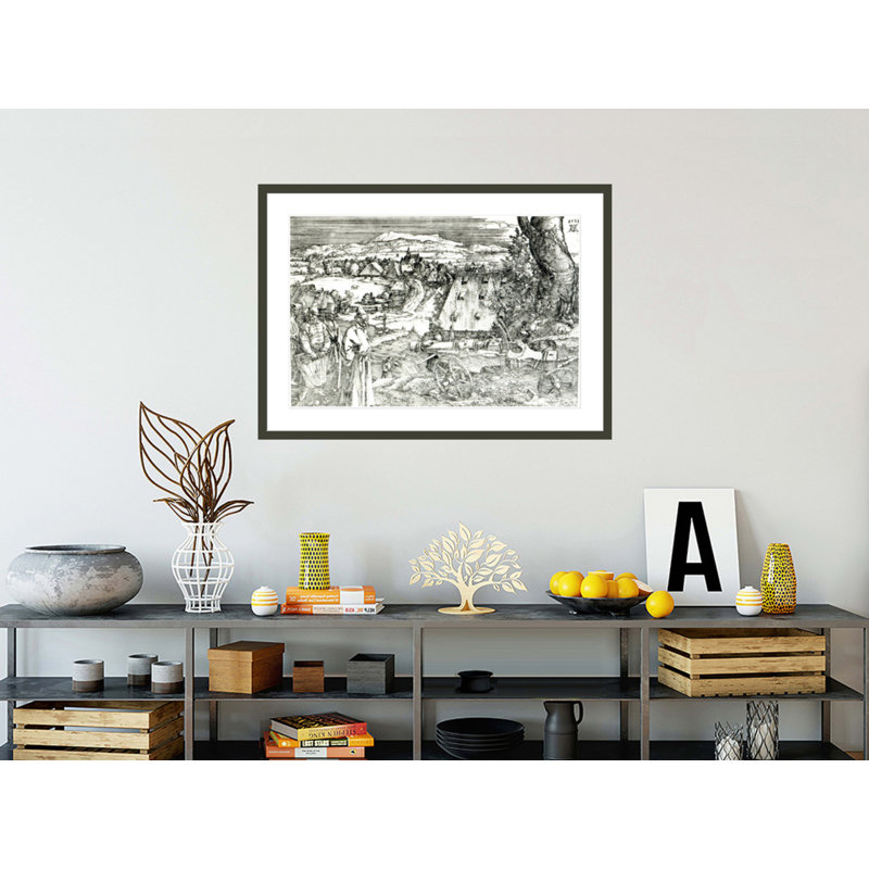 «Landscape with Cannon» par Albrecht Dürer, impression giclée sur cadre, H 29,91 po x l 41,5 po