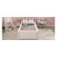 Lit plateforme tapissier simple avec coussin en lapin, lit tapissier pour enfants avec rails latéraux amovibles-723451006