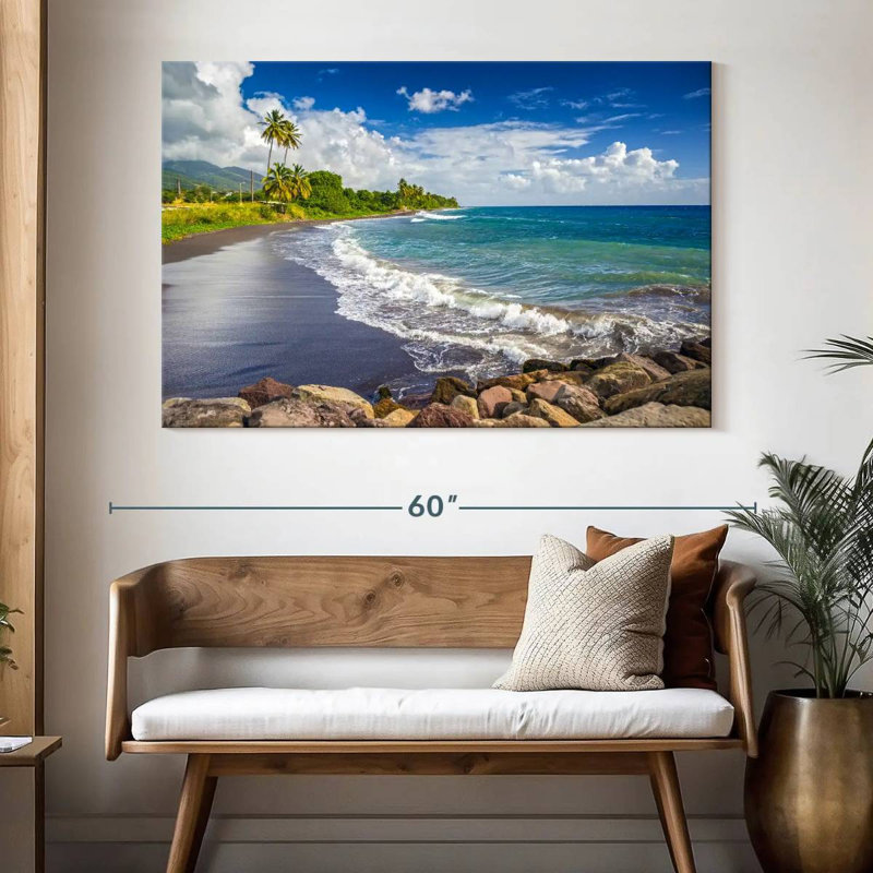 Nicci St Kitts Black Sand Island, 34" H x 51" W