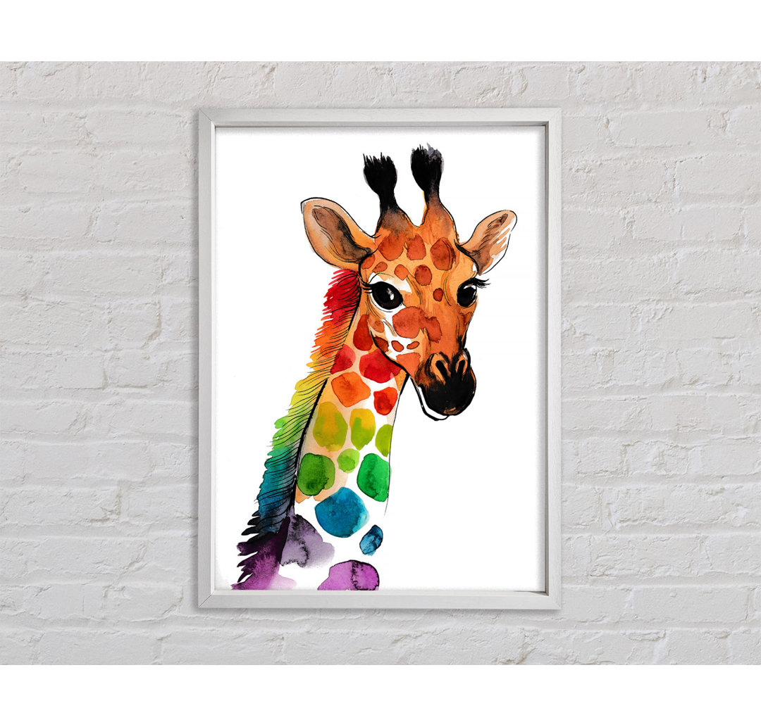 Regenbogen Giraffe - Druck