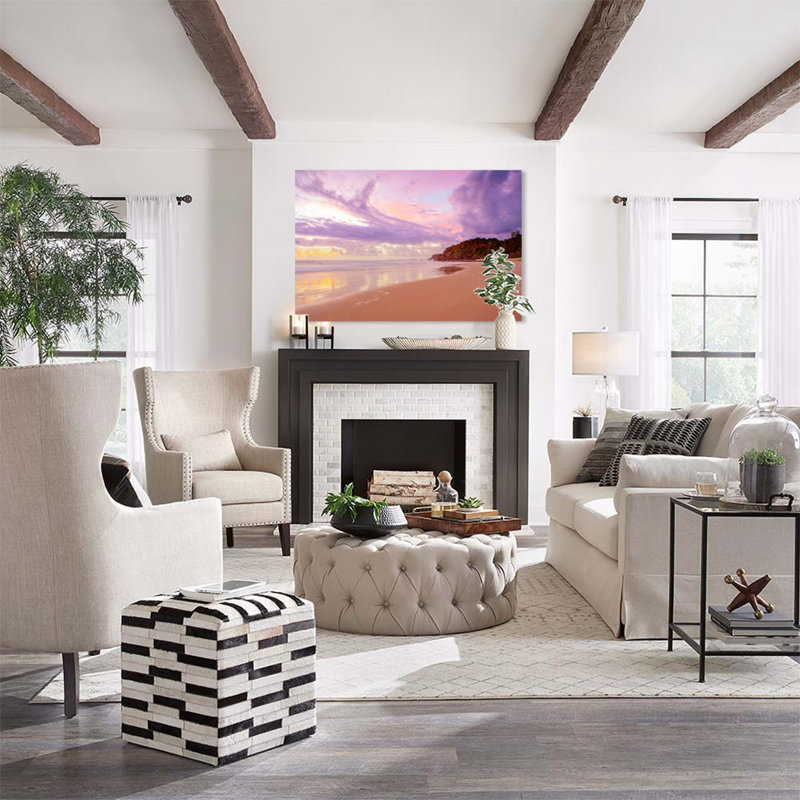 Lavender Shores - photographie, H 30 po x l 40 po x P 1,5 po, Acrylique