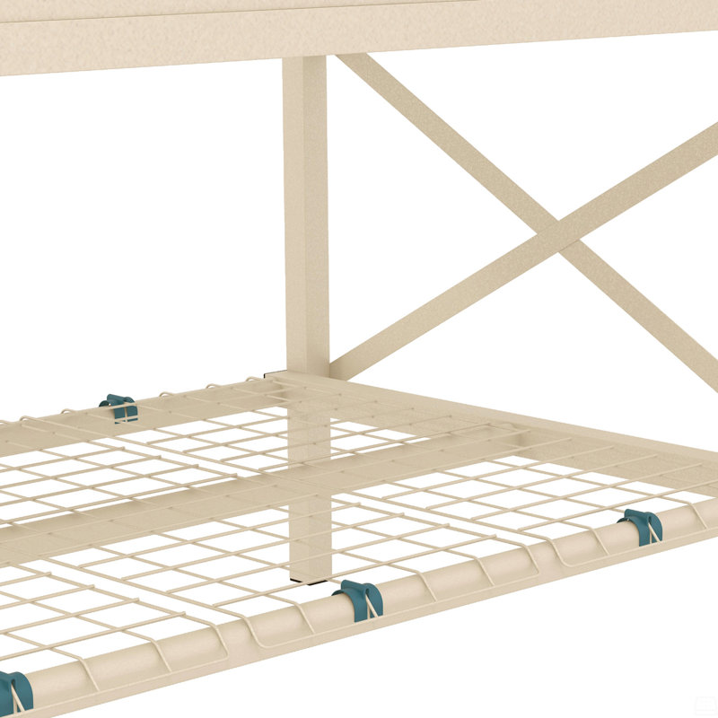 Lit de jardin surélevé avec structure en acier galvanisé, tablette de rangement et doublure de lit, jardinière surélevée avec pieds