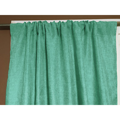 Panneau de rideau semi-transparent en polyester Kortnee