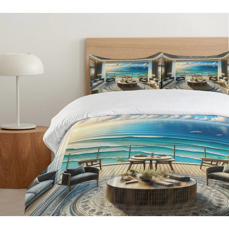 Fantasy Scenery Duvet Cover, California King Duvet Cover + 2 Standard Shams
