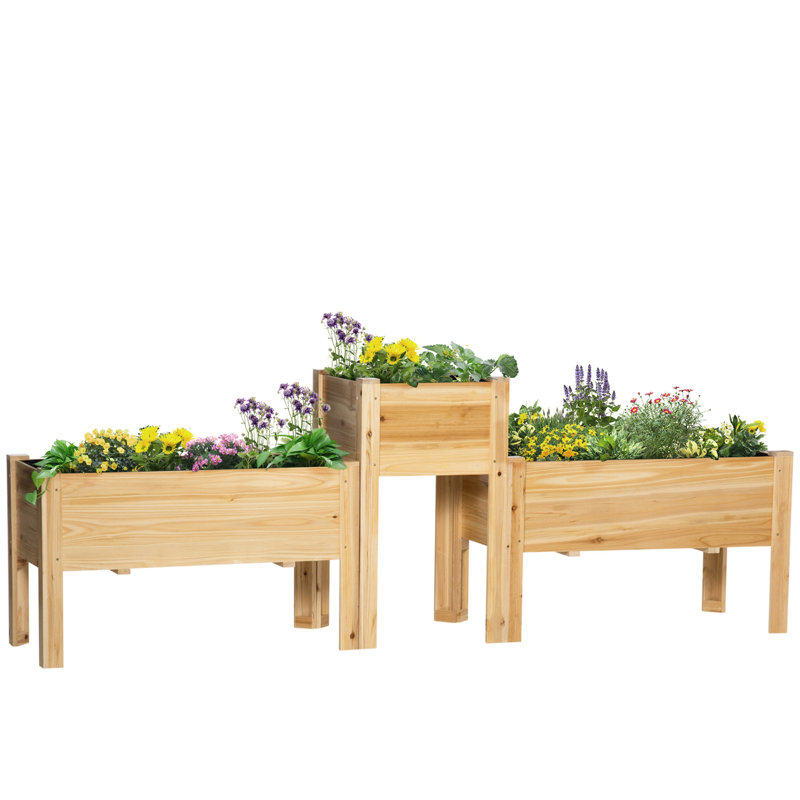 Wooden Elevated Planter Box