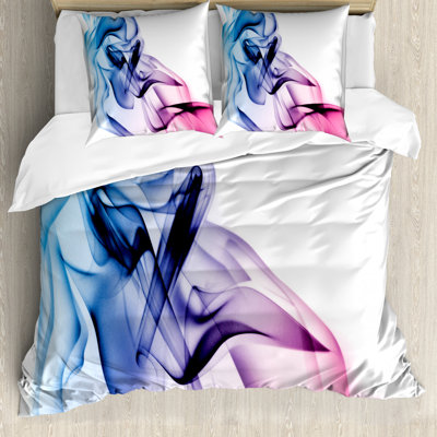 Emely Green/White Microfibre Duvet Cover Set
