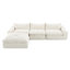 Canapé de 116 po entièrement compressé avec mousse haute densité, aucun assemblage requis, conception sans pieds sans cadre, dossier et coussin de siège intégrés, combinaison libre, chenille de particules-924531661