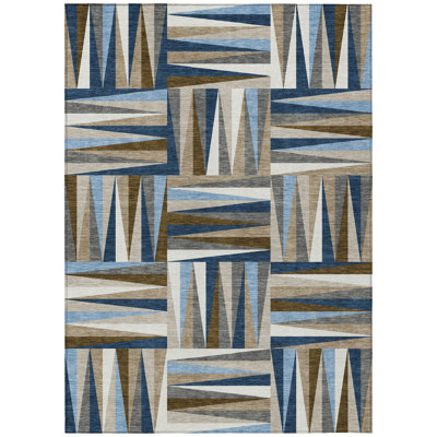 Azura Navy Washable Indoor-Outdoor Rug - 