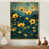 Toile avec cadre flottant or