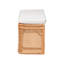Banc de rangement en rotin naturel Rivka de Bali & Pari, avec base festonnée et coussin