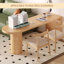 Bureau rectangulaire en bois massif Burlywood