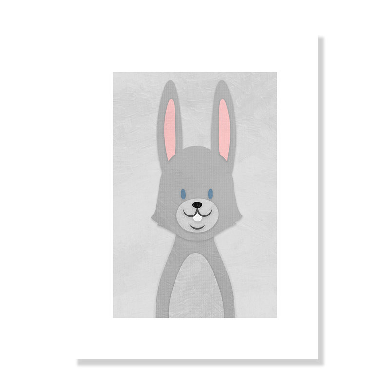 Cheery Bunny Art, 40" H x 28" W x 1" D, Paper