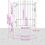 170 cm W Gate Fencing