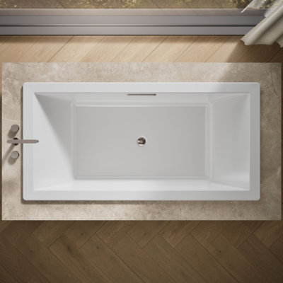 Underscore 72" x 36" Drop In Soaking Acrylic Bathtub