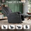 Fauteuil inclinable Power Lift avec massage et chaleur pour personnes âgées, ports USB et porte-gobelets