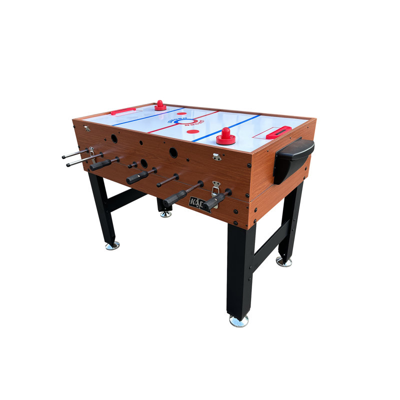 KICK Trio 48" 3-In-1 Multi Game Table, Black/Brown