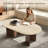 Brown Coffee Table with 2 Legs